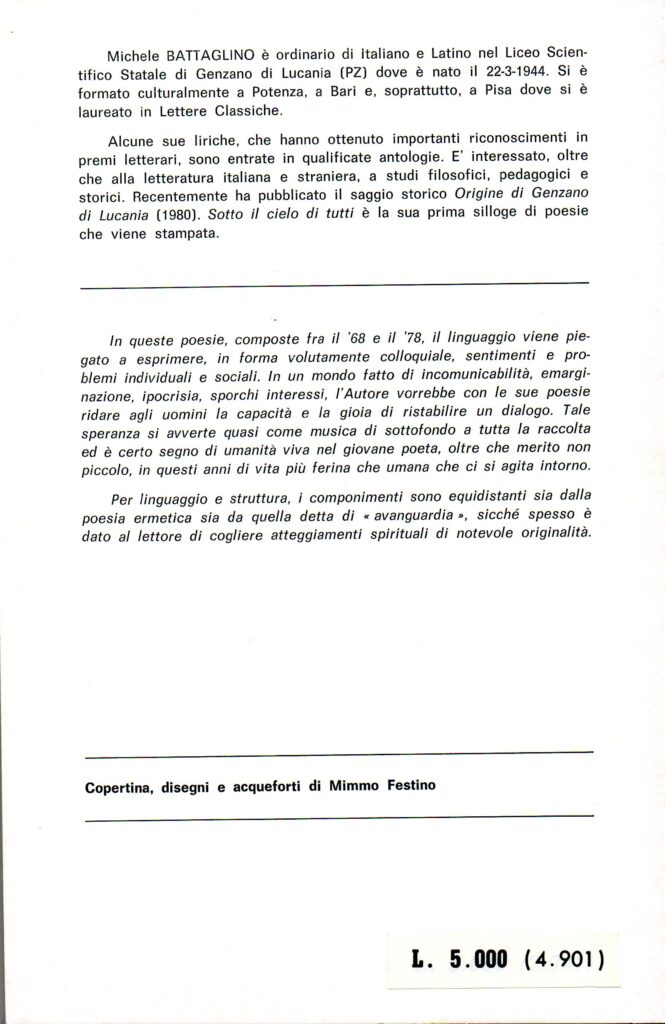 Quarta di copertina del libro