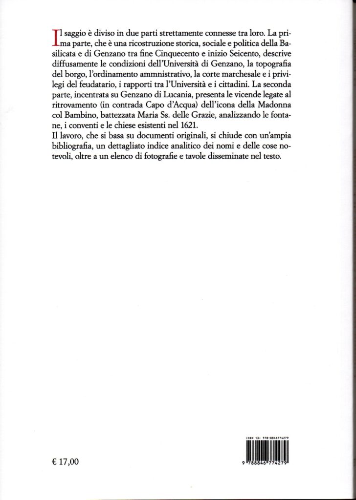 Quarta di copertina del libro